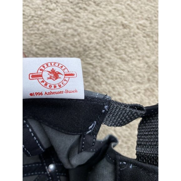 Vtg 1996 Busch Beer‎ Hat Gray Canvas White Stitch Script Adjustable Cap Made USA - Picture 6 of 11